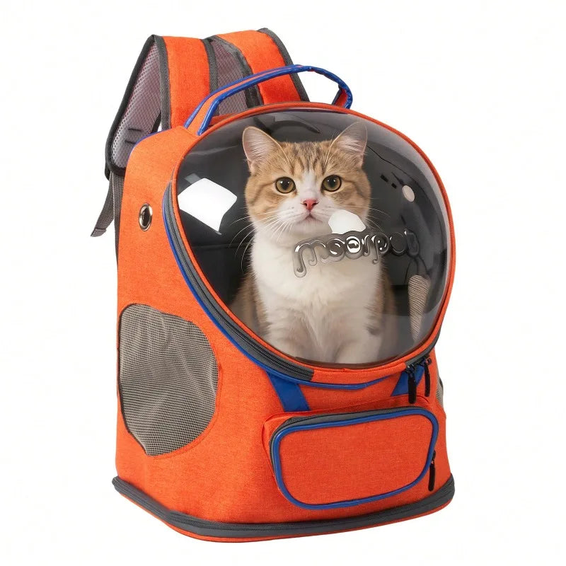 Foldable Breathable Cat And Dog Backpack Carrier For Travel