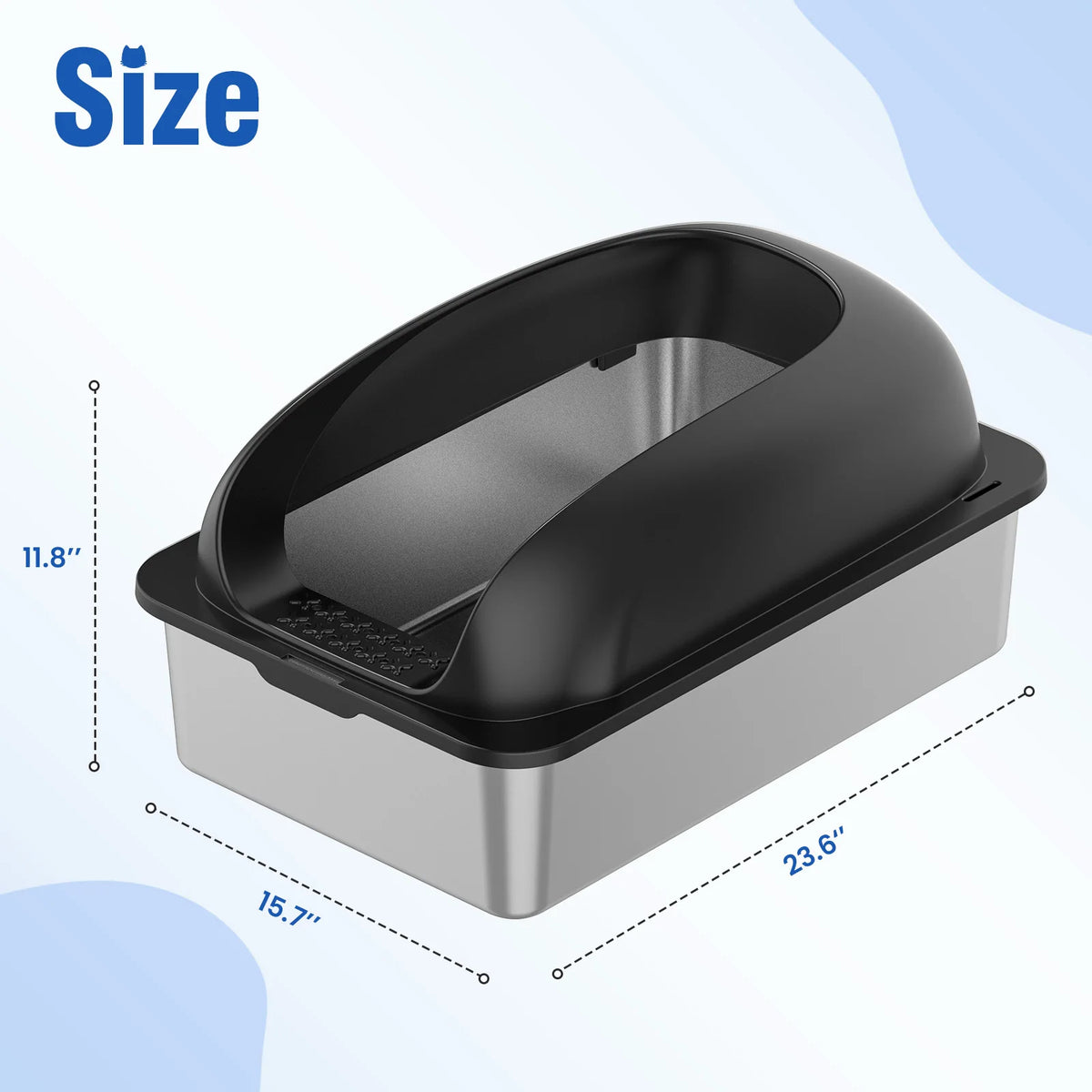 Stainless Steel Cat Litter Box With Lid And Easy Cleaning
