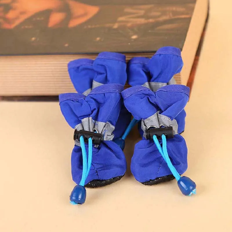 Waterproof Non Slip Dog Boots With Reflective Strips Soft Lining
