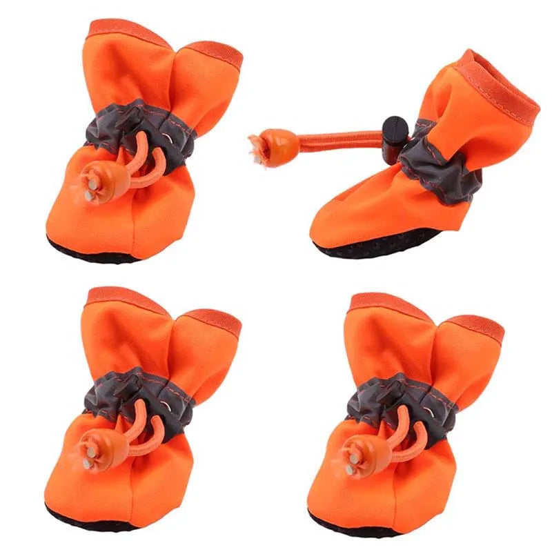Waterproof Non Slip Dog Boots With Reflective Strips Soft Lining