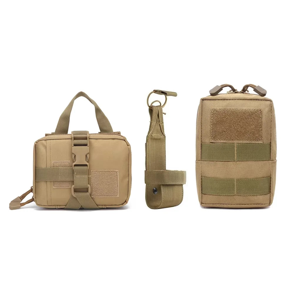 Petavel Dog Tactical Molle Pouch Set With Nylon Harness Attachment