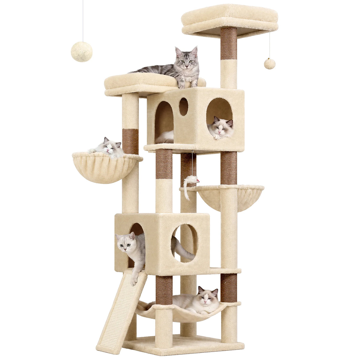 Globlazer Multi Level Cat Tree With Condos And Scratching Posts