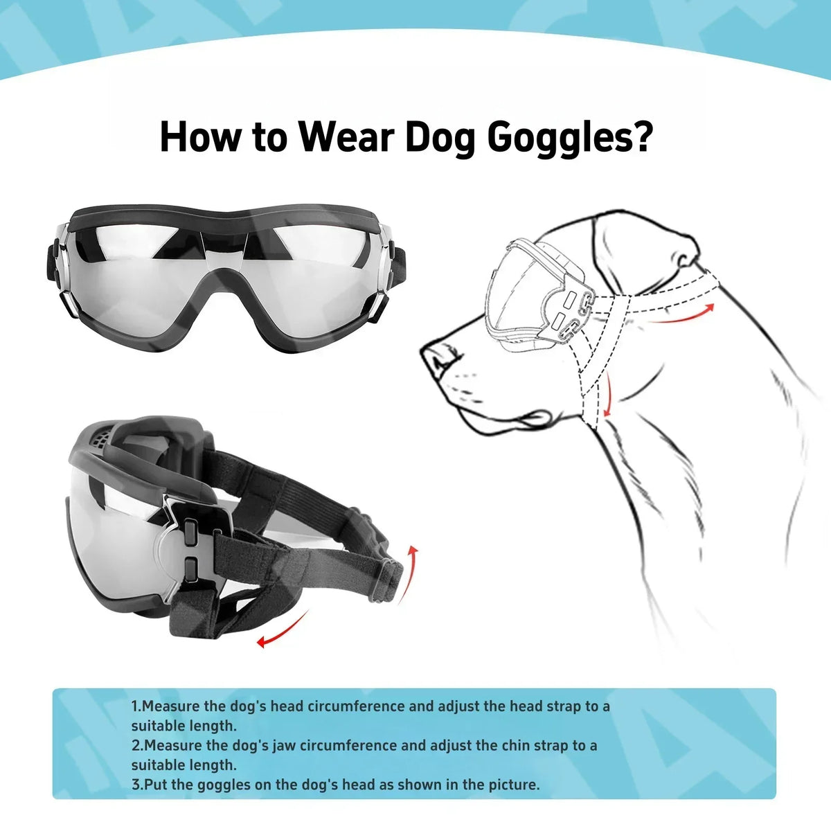 Premium Anti UV Dog Sunglasses For Outdoor Pet Eye Safety