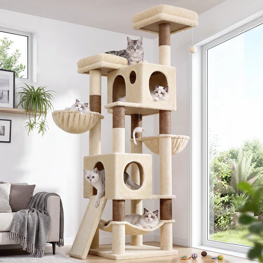 Globlazer Multi Level Cat Tree With Condos And Scratching Posts