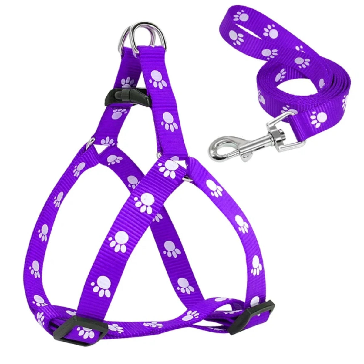 Durable Nylon Walking Dog Harness And Adjustable Leash Set