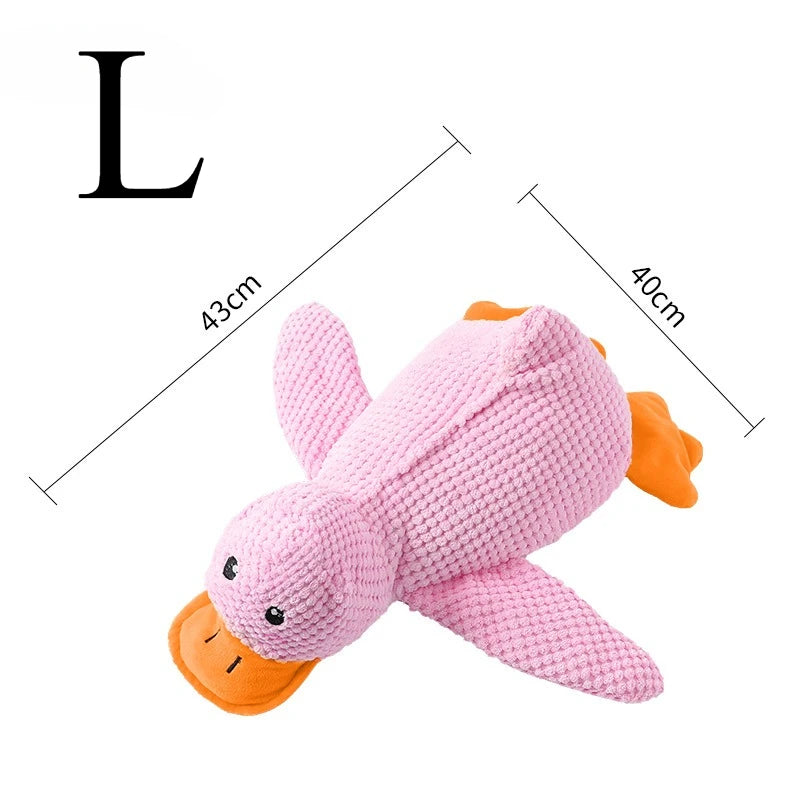 Plush Fleece Chew Toy Bite Resistant Teeth Grinding Duck Dog Toy