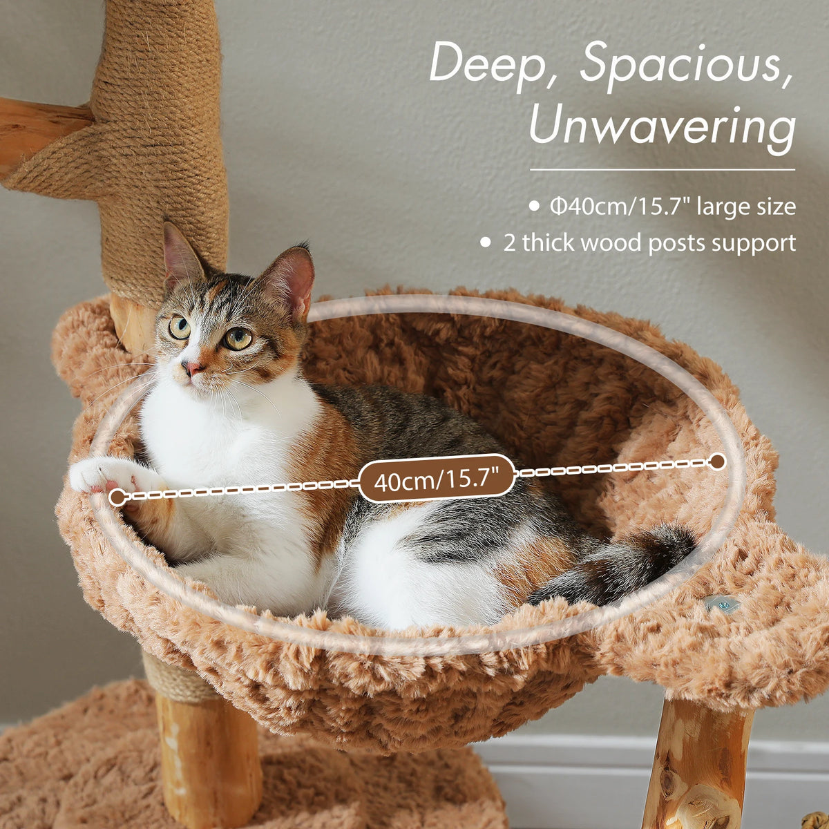 PAWZ Road Cat Tree Tower Sisal Scratching Post Wicker Bed