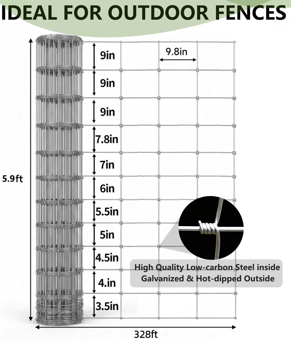 Heavy Duty Galvanized Steel Livestock Fence Wire Mesh