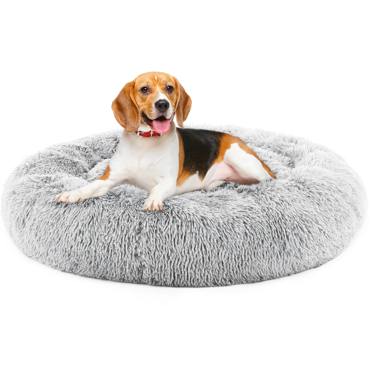 JHK Calming Round Dog Bed Featuring Washable Plush Cushion