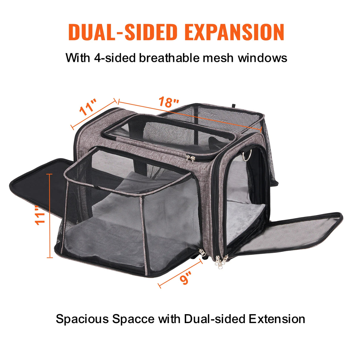 Breathable Pet Backpack Carrier With Wheels For Travel