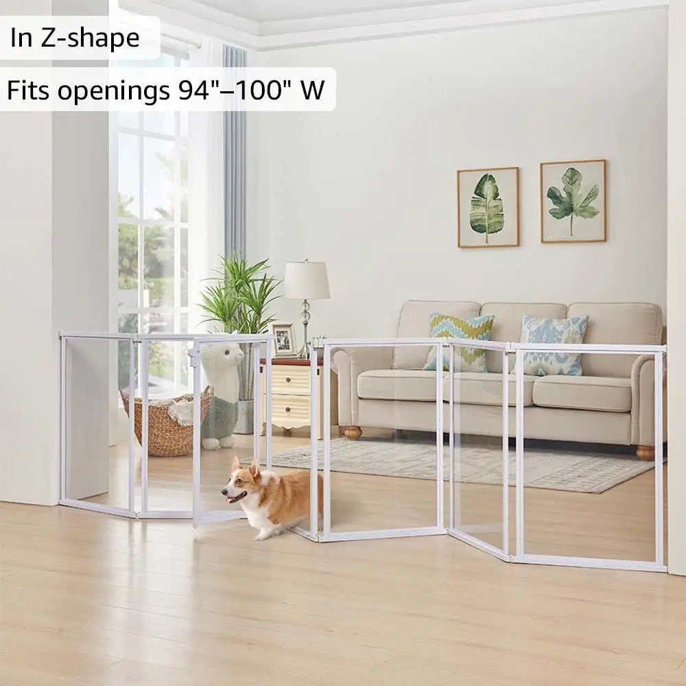 Clear Acrylic Dog Playpen With Walk Through Gate Panels