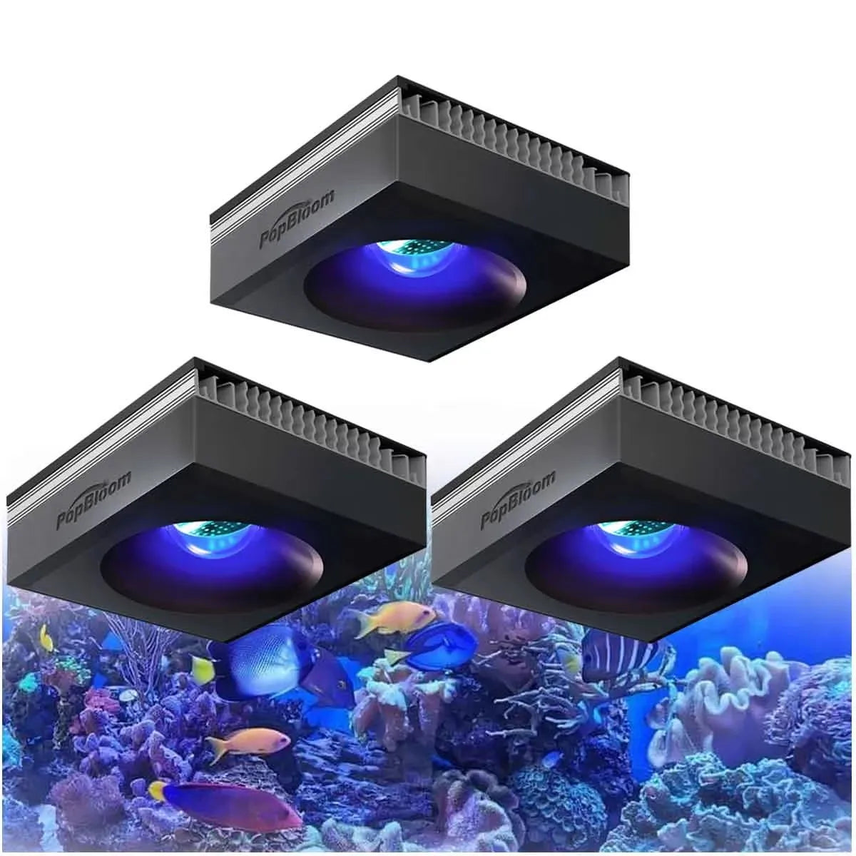 PopBloom 100W WiFi Marine Reef Aquarium LED Full Spectrum Light