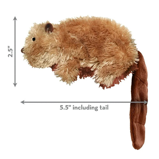 Fleece Beaver Dog Toy With Squeaker For Engaging Playtime