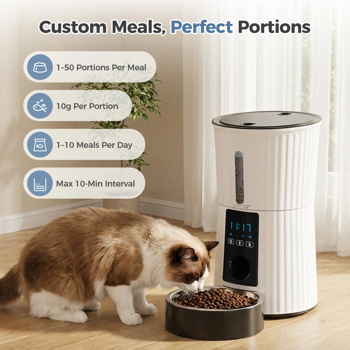 Jhk Automatic Smart Cat Feeder With App Control And Timer
