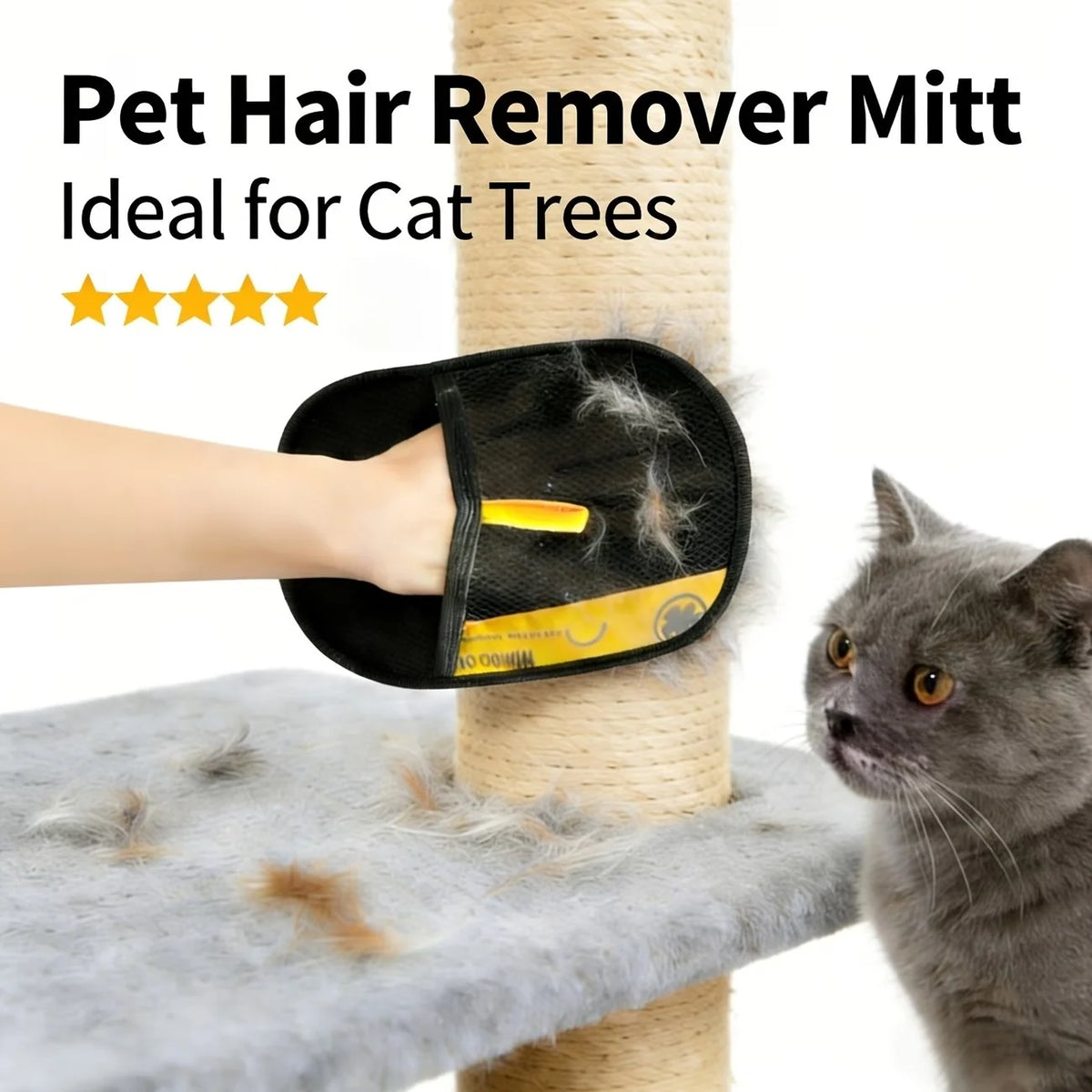 Double Sided Pet Hair Removal Gloves Anti Shedding For Cats