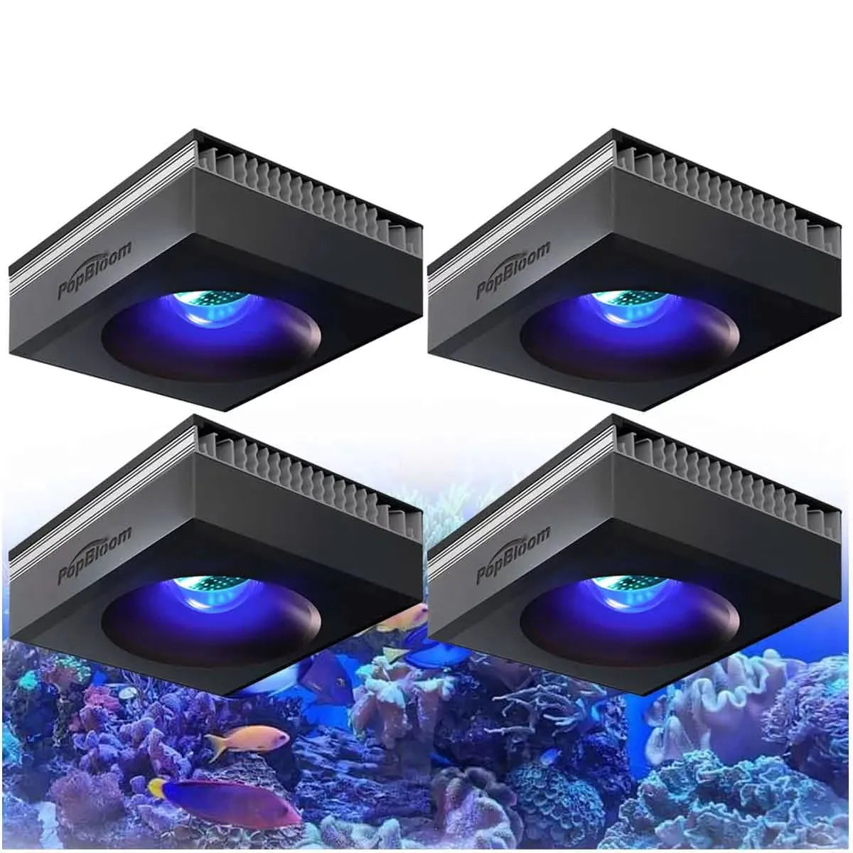 PopBloom 100W WiFi Marine Reef Aquarium LED Full Spectrum Light