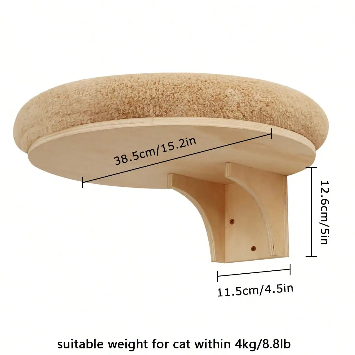 CWV Wall Mounted Cat Bridge With Sisal Climbing Steps