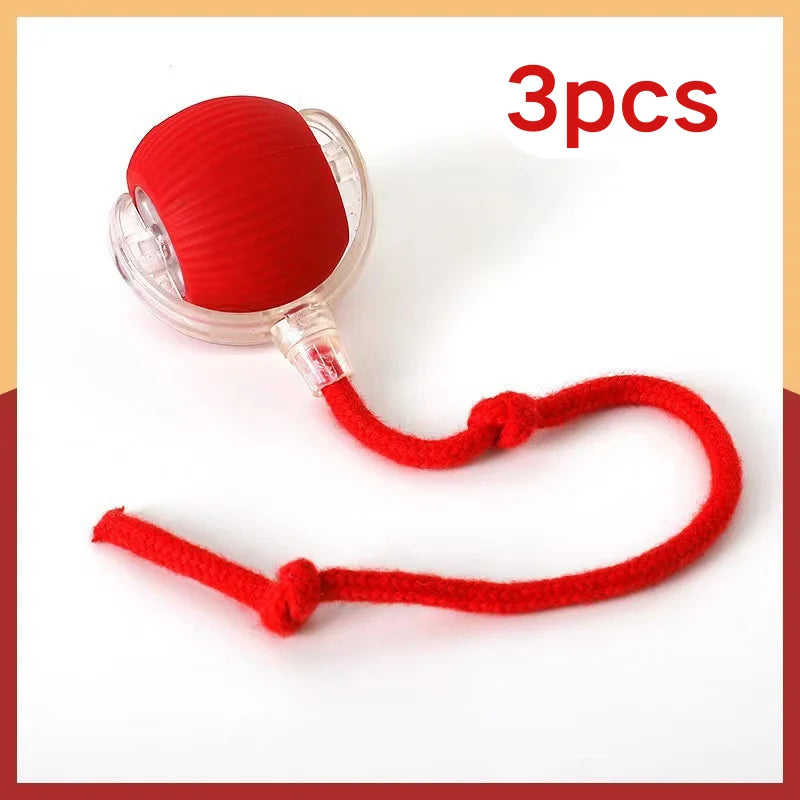 Interactive Self Moving Smart Cat Toy Ball With Rope Tail