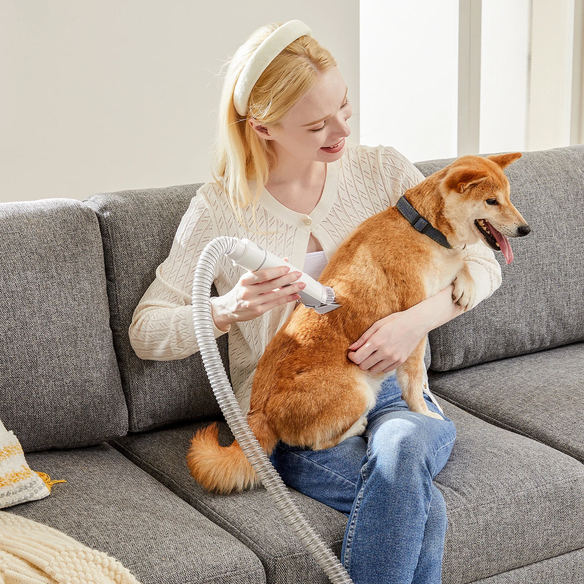Professional Cordless Pet Grooming Vacuum Kit With Low Noise Clippers