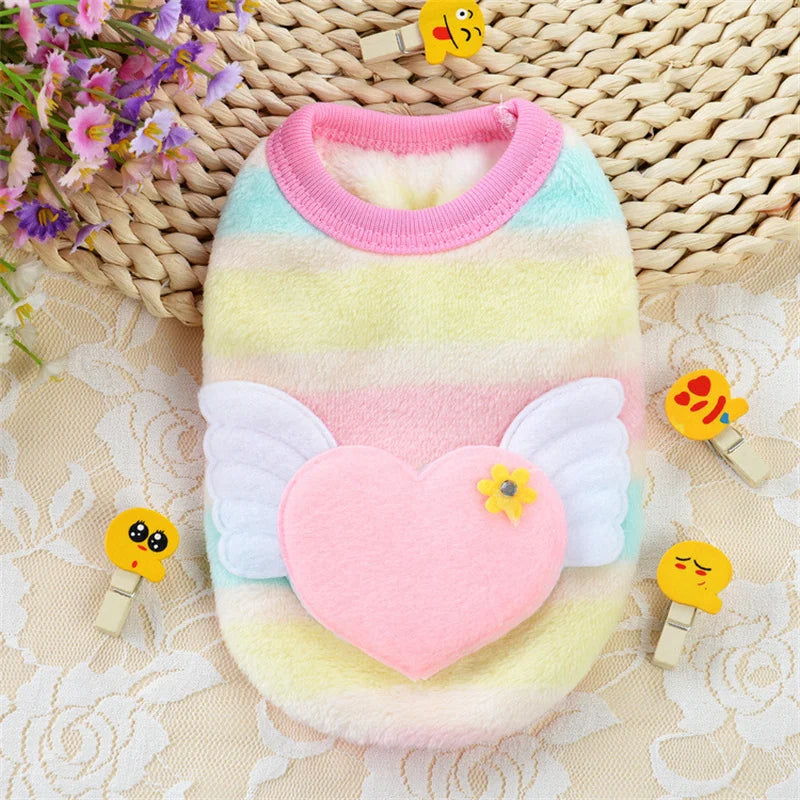 Warm Fleece Dog Sweater For Tea Cup And Small Puppies