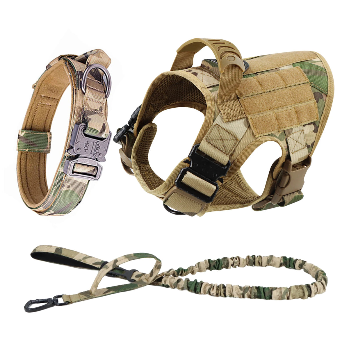 PetraVel Padded Quick Release Nylon Dog Harness And Leash Set
