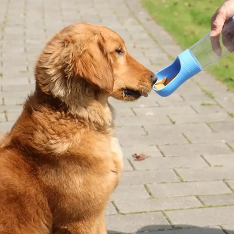 Portable Dog Water Bottle With Food Container For Travel