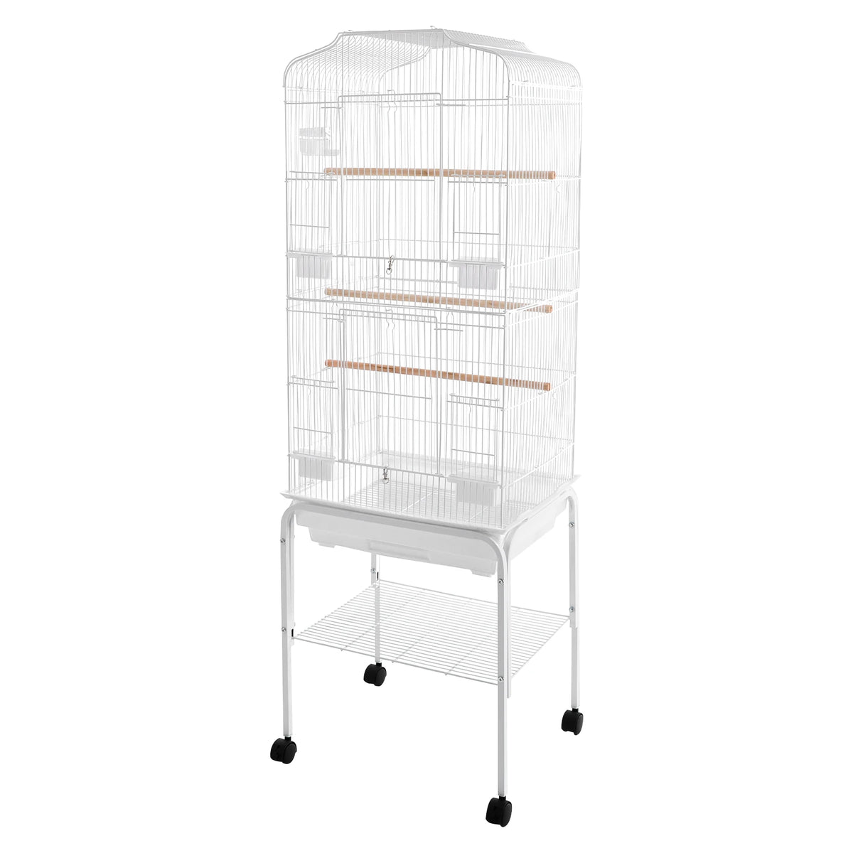 Large Bird Cage With Stand And Wheels For Parrots Finches