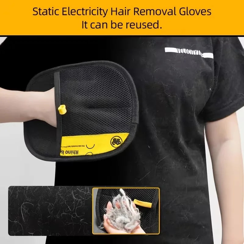 Double Sided Pet Hair Removal Gloves Anti Shedding For Cats