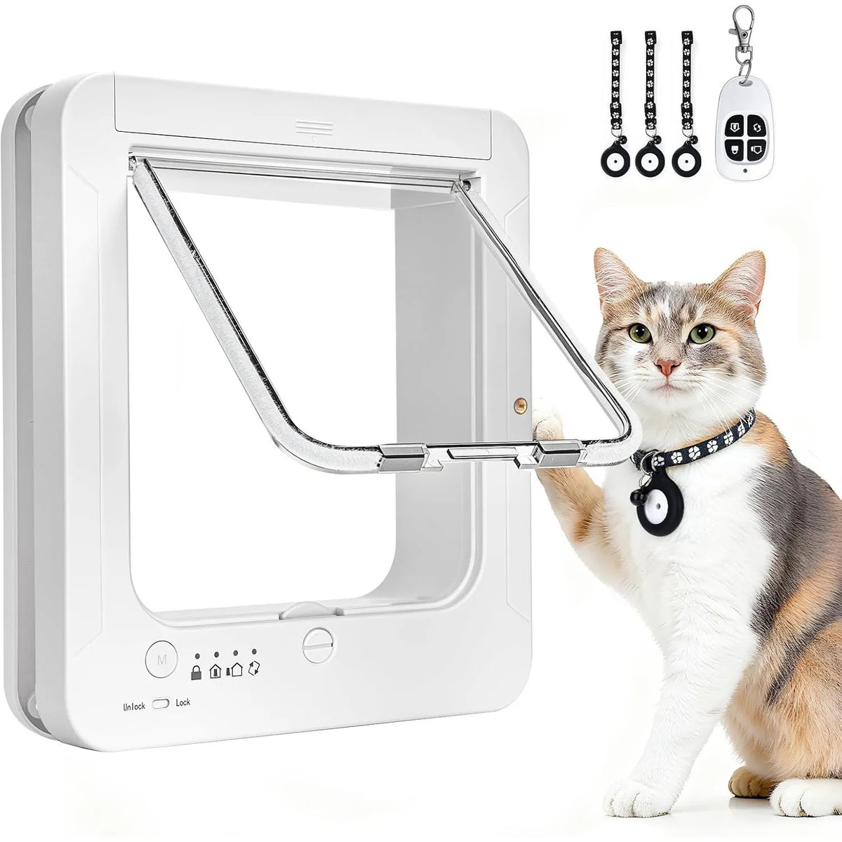 RFID Automatic Cat Door With Collar Recognition And Anti Pinch Safety