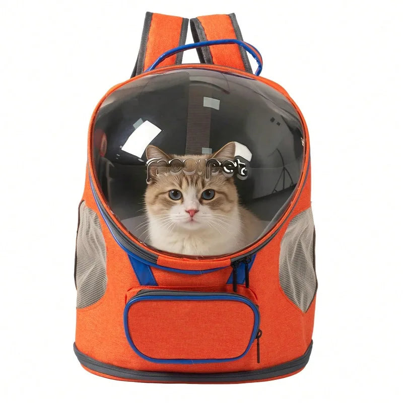 Foldable Breathable Cat And Dog Backpack Carrier For Travel