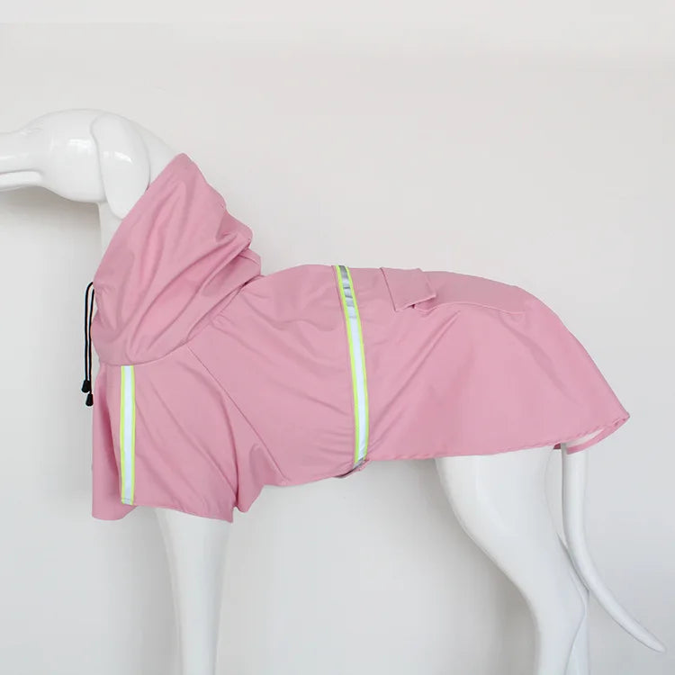 Waterproof Dog Raincoat Featuring Reflective Hood For Daily Walks