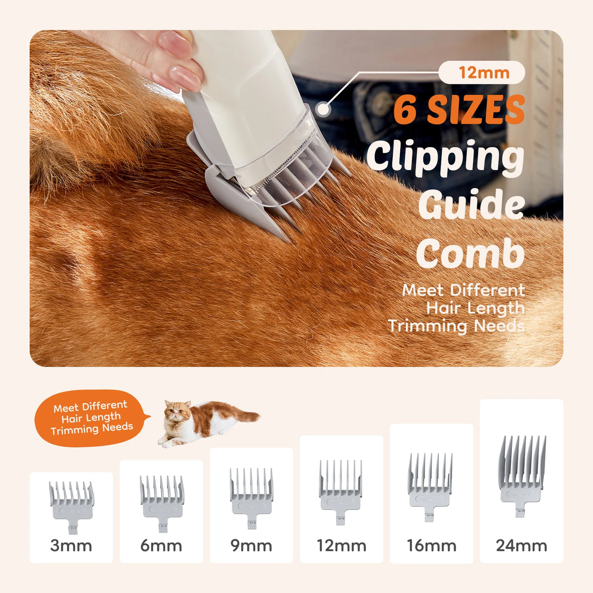 Professional Cordless Pet Grooming Vacuum Kit With Low Noise Clippers
