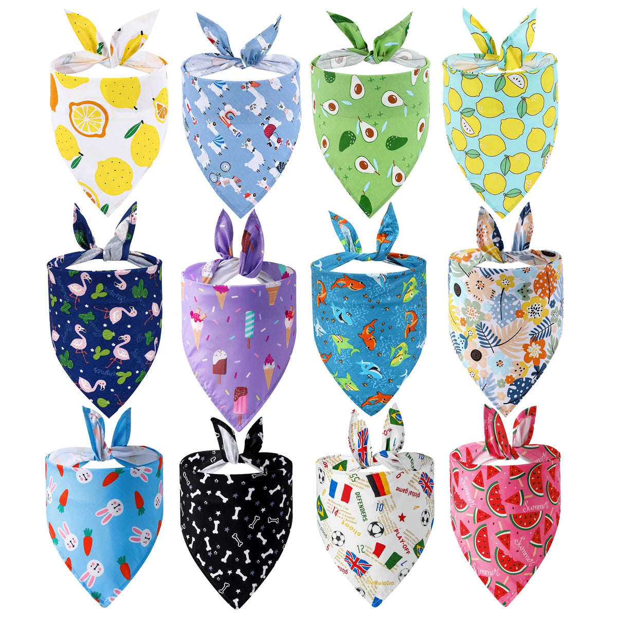 Soft Washable Dog Bandana Cloth Triangle Scarf Kerchief Adjustable