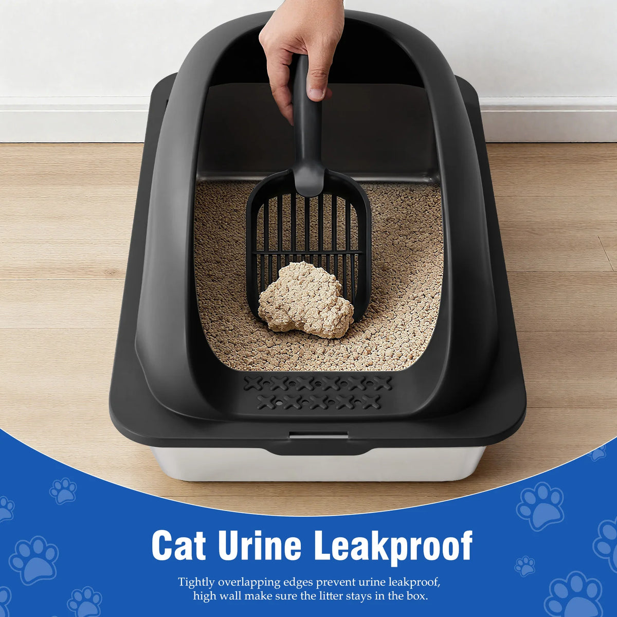 Stainless Steel Cat Litter Box With Lid And Easy Cleaning