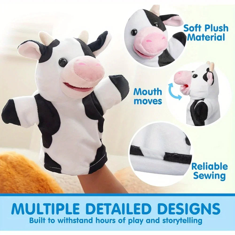 Joyfy Kids Hand Puppet Set With Working Mouth Animal Toy