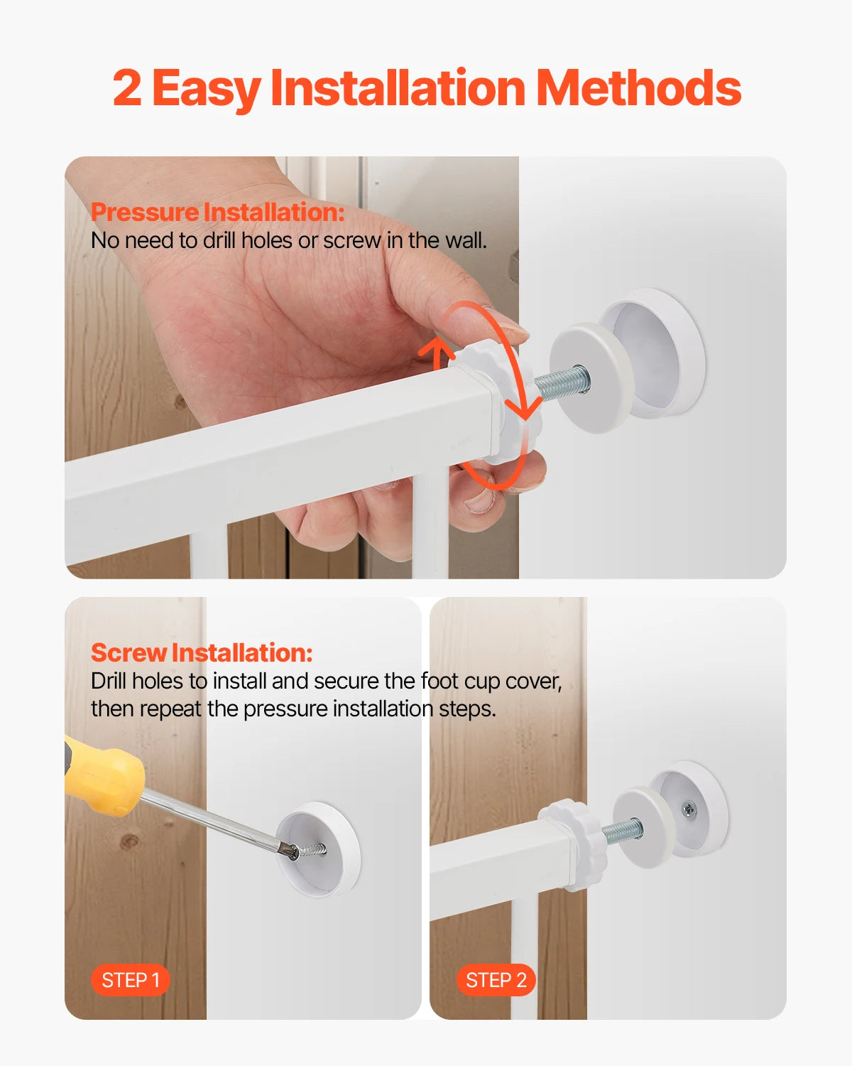 SucceBuy Walk Through Pressure Mount Child Pet Security Gate