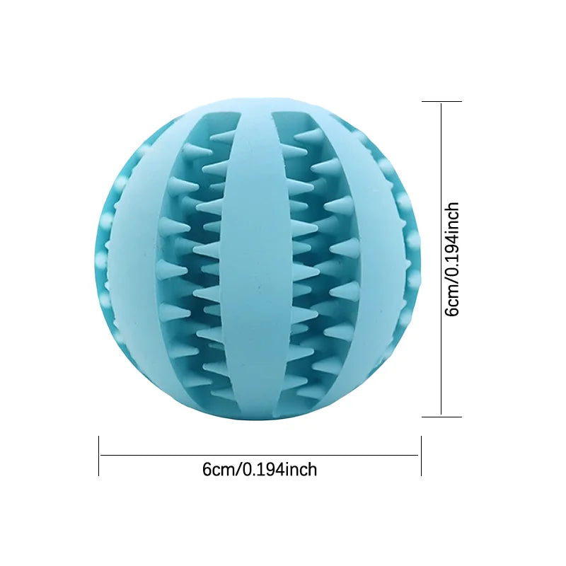 Durable Rubber Dog Toy Ball For Teething And Treat Dispensing