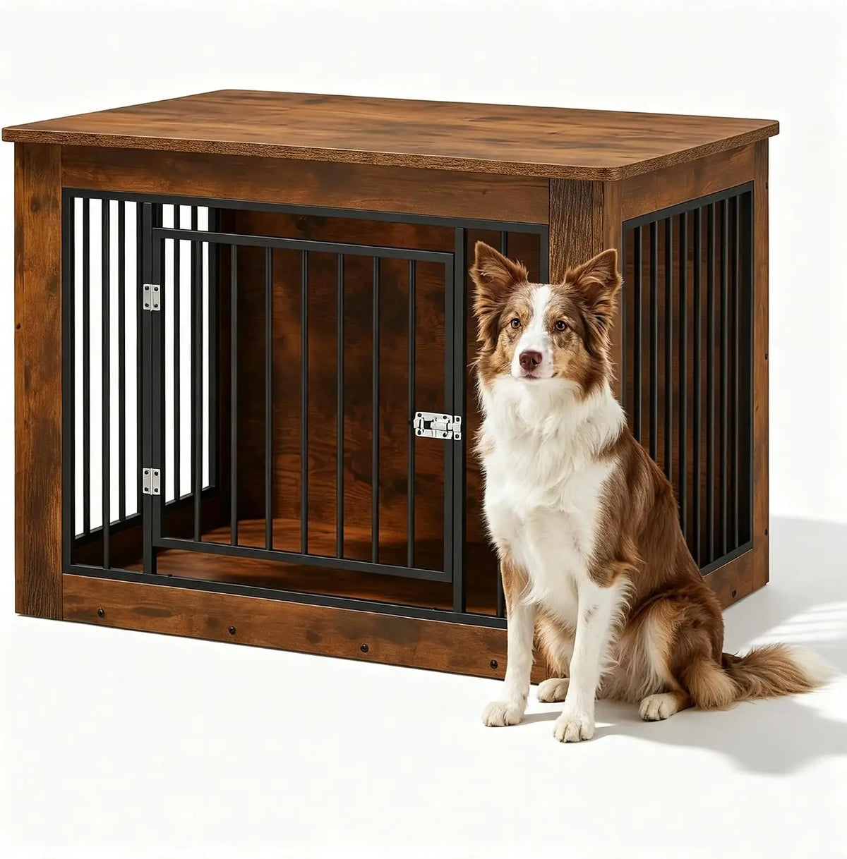 Dual Purpose Wooden Dog Crate And Stylish Side Table