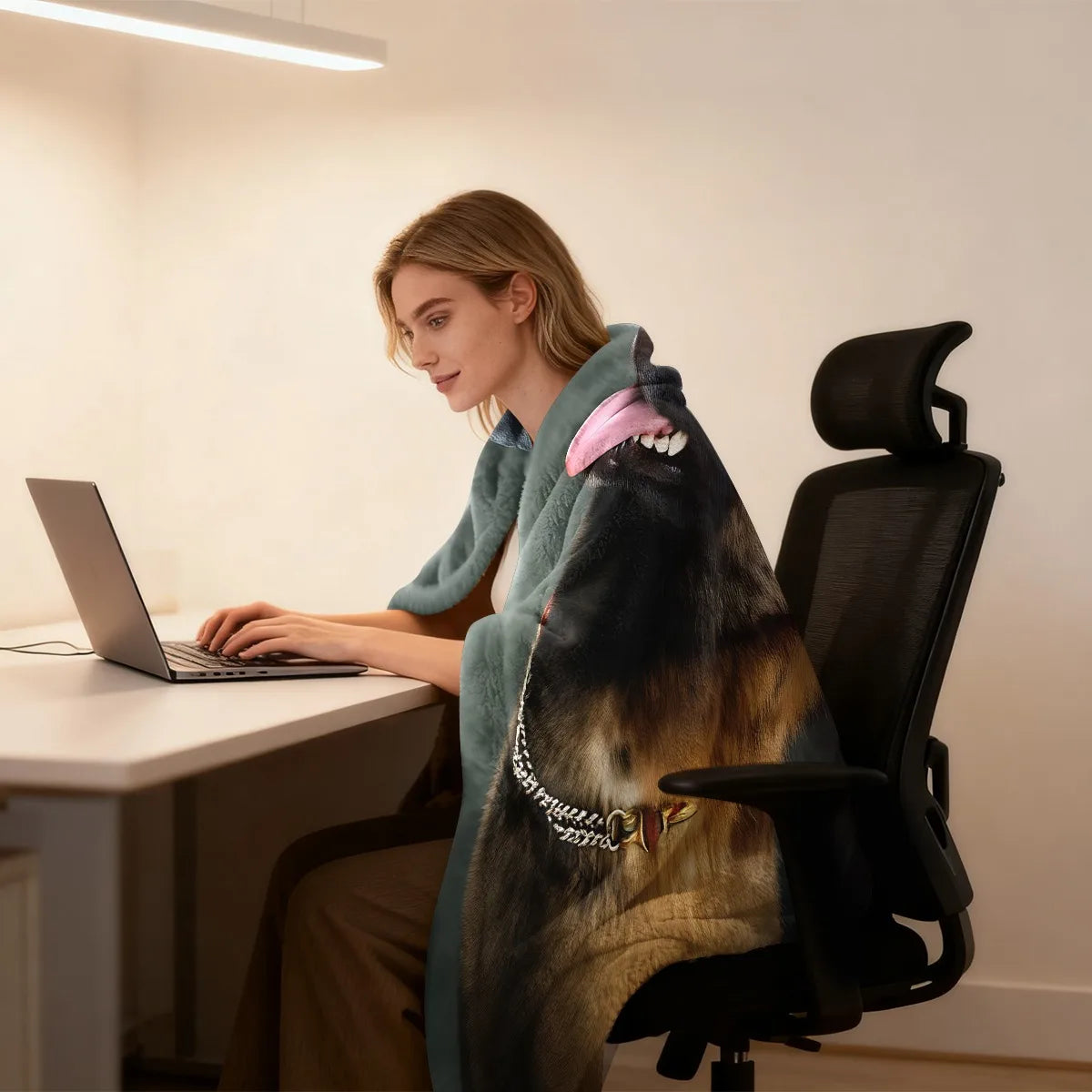Belgian Malinois Print Flannel Throw Blanket Soft Cozy Warm Design