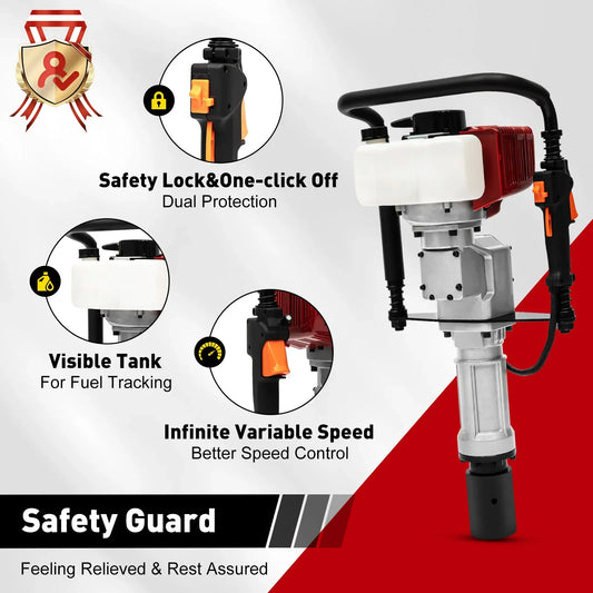 Heavy Duty 52cc Gas Powered T Post Pounder Driver Tool