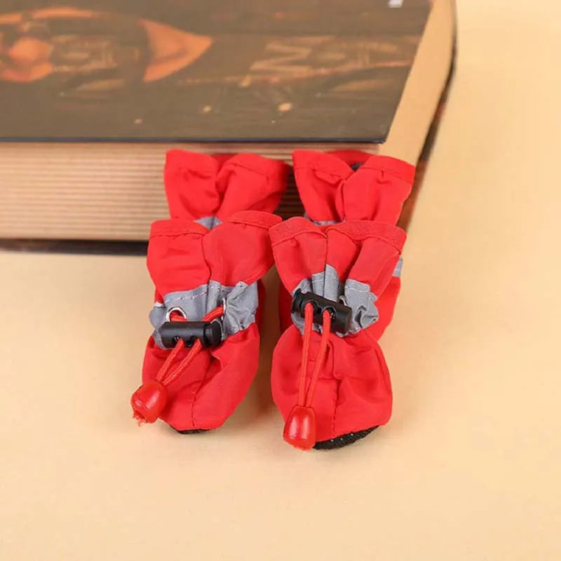 Waterproof Non Slip Dog Boots With Reflective Strips Soft Lining