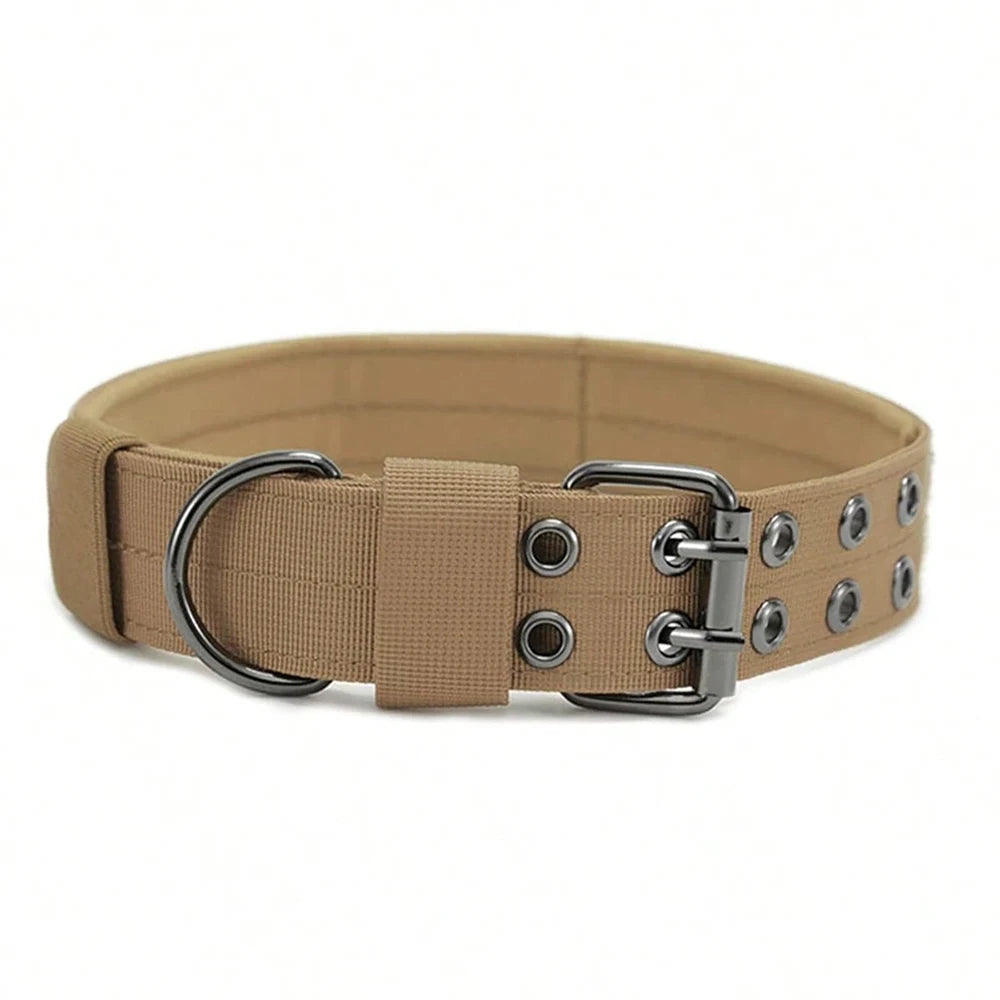 Durable Tactical Nylon Dog Collar For Outdoor Training And Walking