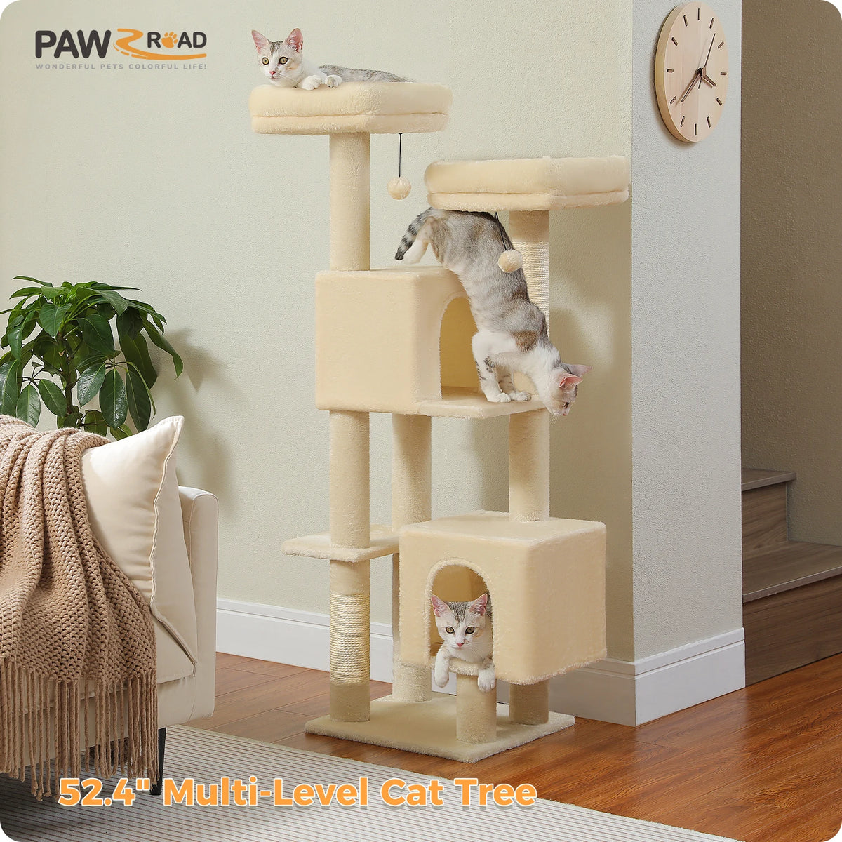 Pawz Road Cactus Cat Tower Featuring Plush Perches And Posts