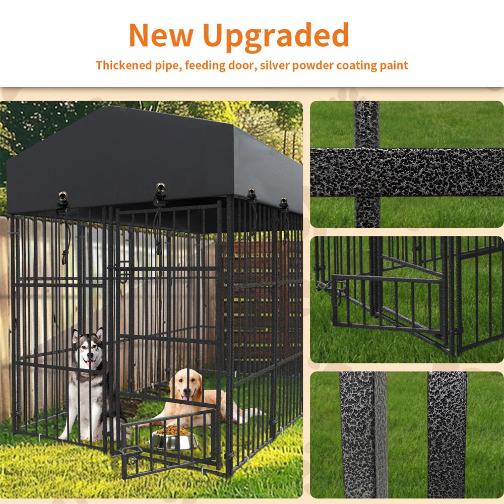 Borwart Heavy Duty Welded Metal Dog Kennel Playpen Roof Cover