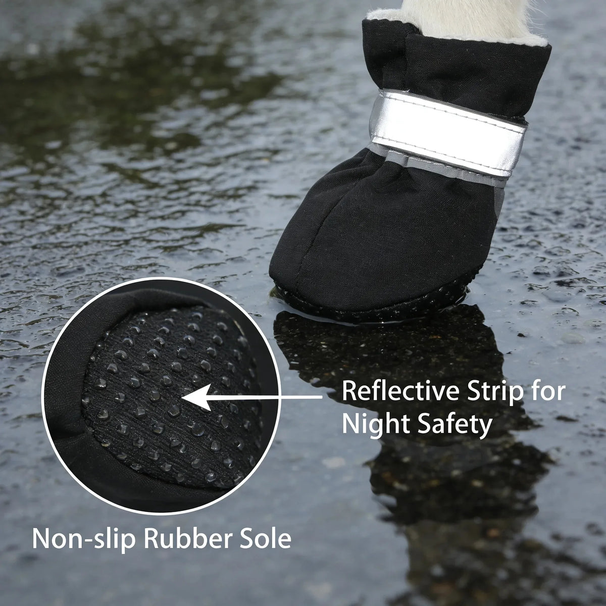 Waterproof Cotton Dog Puppy Boots With Non Slip Soft Soles