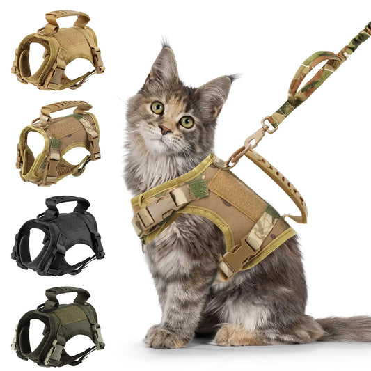 Petavel Tactical Pet Harness With Handle And Adjustable Leash