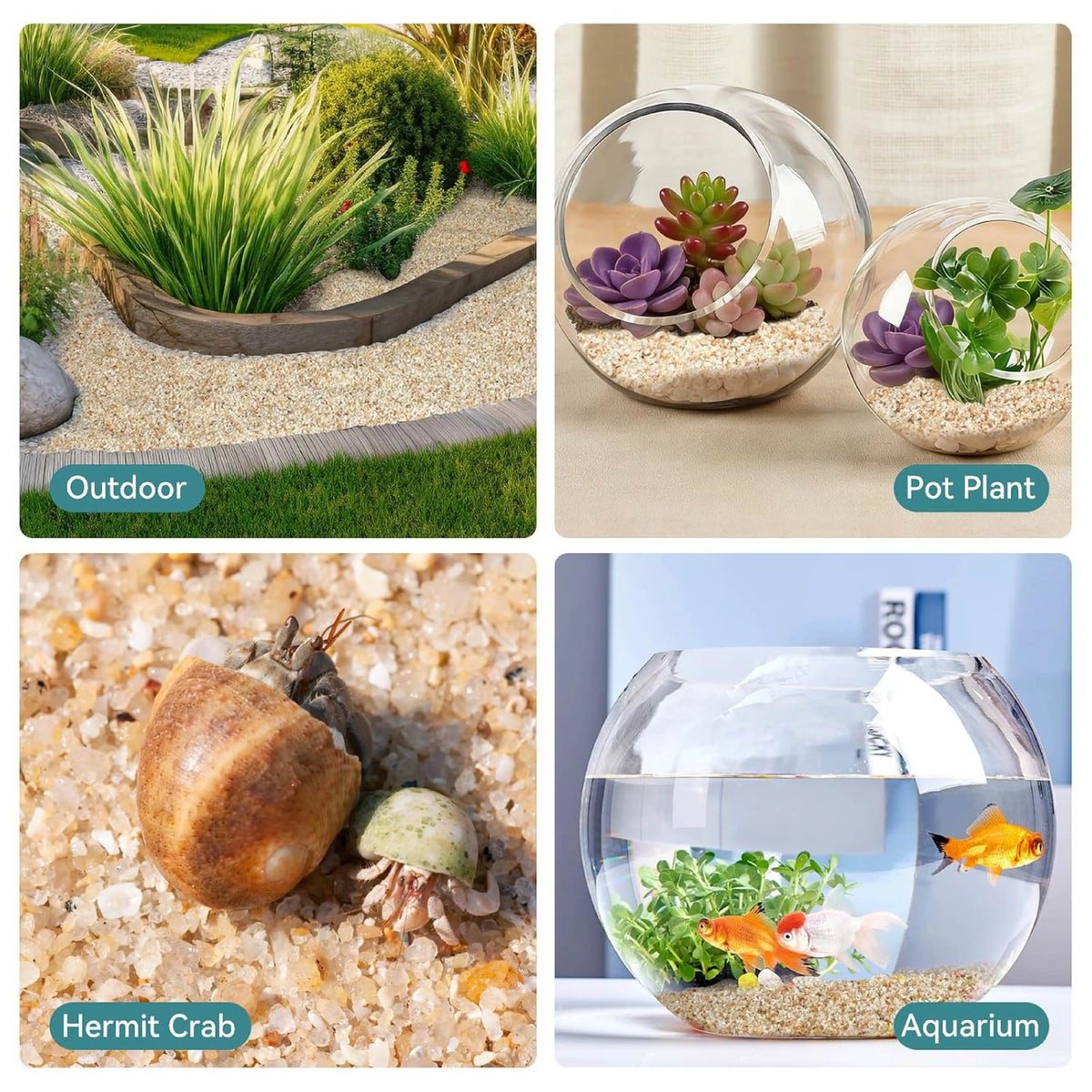 Natural Aquarium Sand Gravel Substrate For Aquascaping And Terrariums
