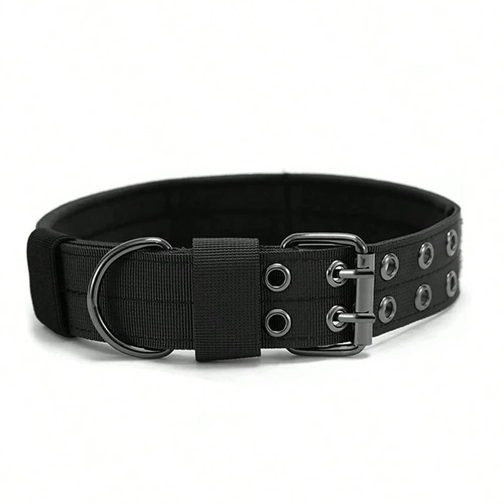 Durable Tactical Nylon Dog Collar For Outdoor Training And Walking