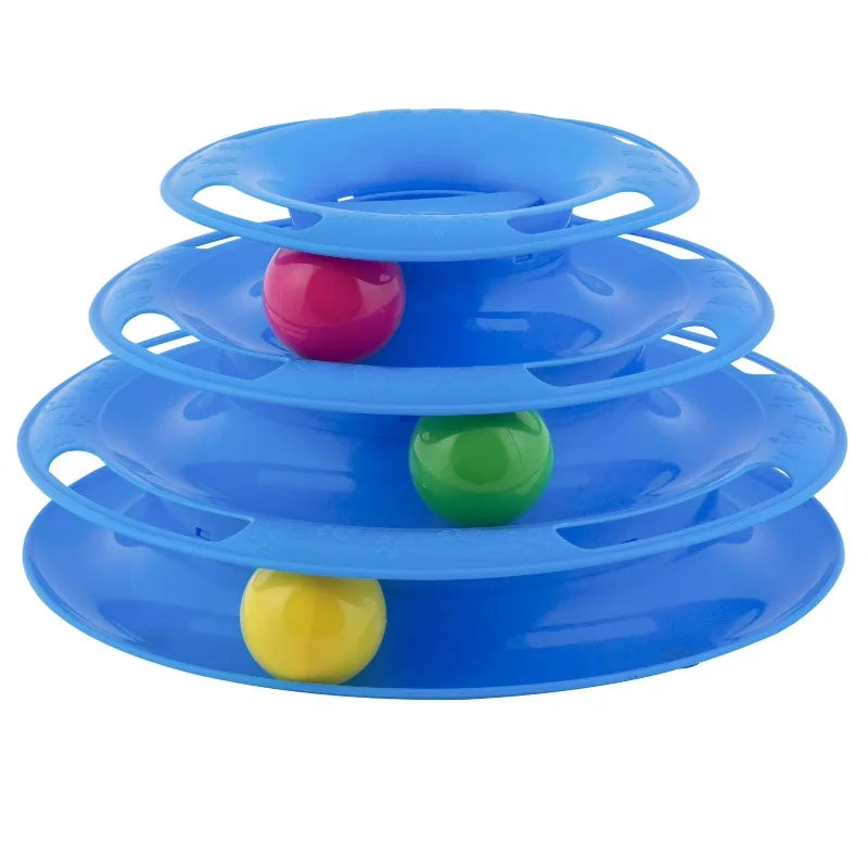 Triple Chase Tower Cat Toy For Active Indoor Cat Play