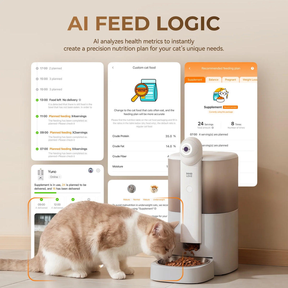 HHOLOVE Smart Pet Feeder With Camera And App Controlled Scheduling